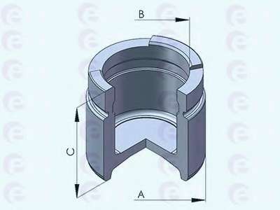 Поршень, корпус скобы тормоза