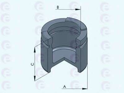 Поршень, корпус скобы тормоза