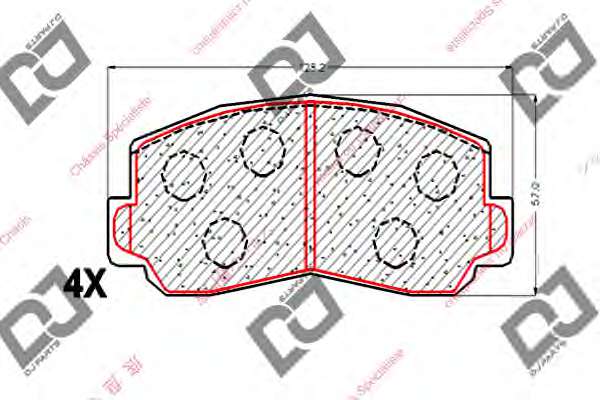 Комплект тормозных колодок, дисковый тормоз