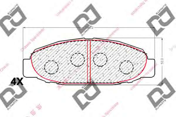 Комплект тормозных колодок, дисковый тормоз