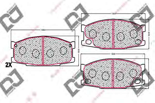 Комплект тормозных колодок, дисковый тормоз