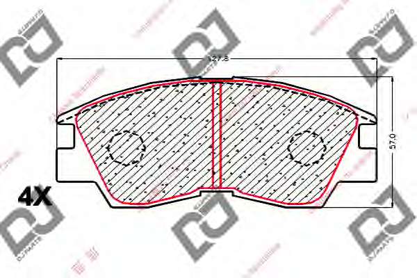 Комплект тормозных колодок, дисковый тормоз