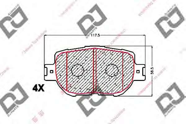 Комплект тормозных колодок, дисковый тормоз