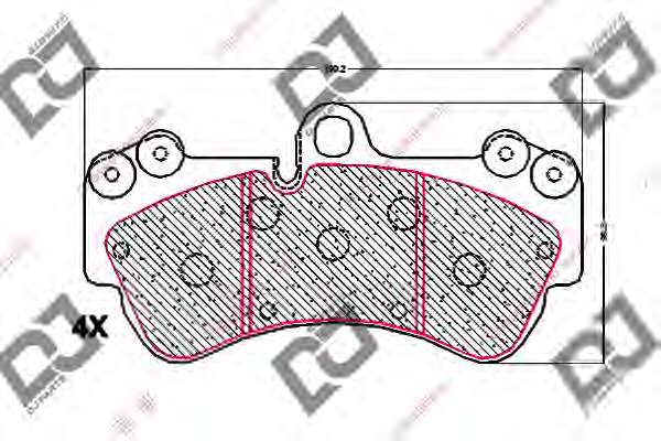 Комплект тормозных колодок, дисковый тормоз