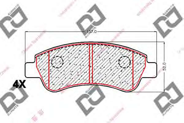 Комплект тормозных колодок, дисковый тормоз