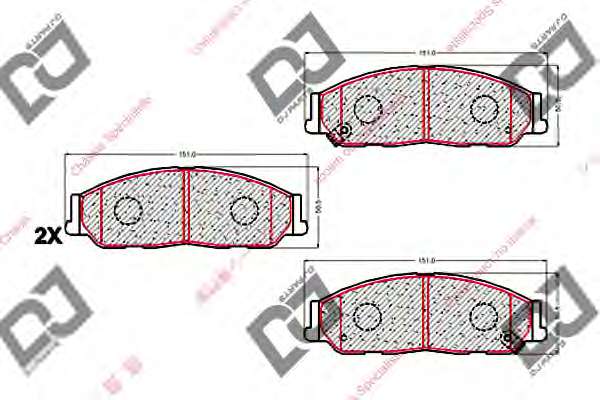 Комплект тормозных колодок, дисковый тормоз