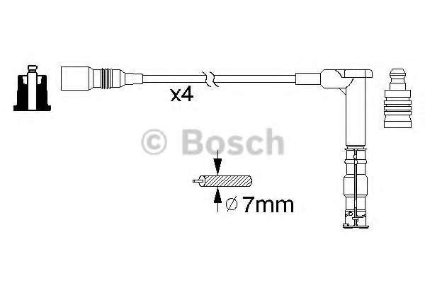 Проводи запалювання MB C-class (W202)/E-class (W124) 2.0/2.2 M111 92-00 (к-кт) (високовольтні)