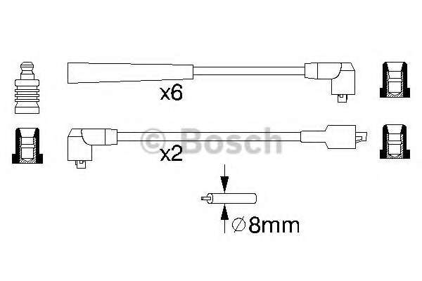 Провода зажигания Ford Sierra 2.0/2.3/2.8 XR 82-88 (к-кт)