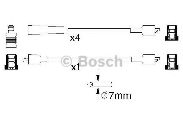 Провід запалювання Ford Escort 1.1-1.6 -90/Fiesta 1.0/1.1 -89 (к-кт)