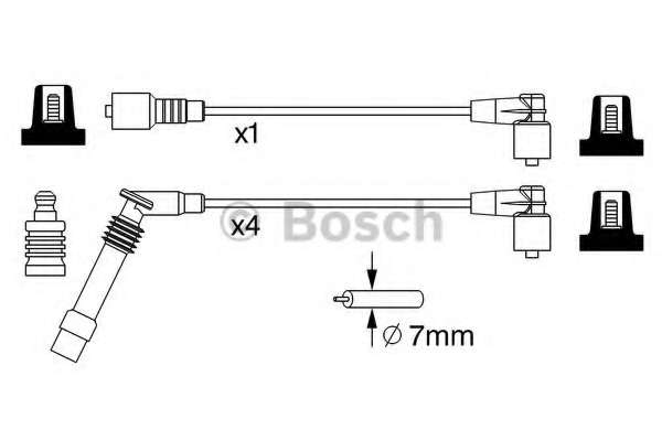Провода зажигания Opel Combo/Corsa B 1.2/1.4 -01 (к-кт)