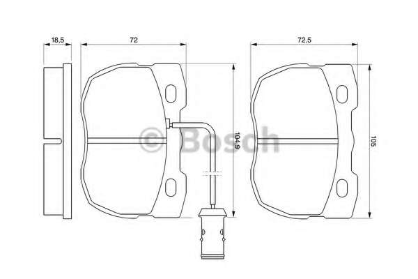 Колодки гальмівні (передні) Land Rover Discovery/Range Rover 88-98  (+ датчик)