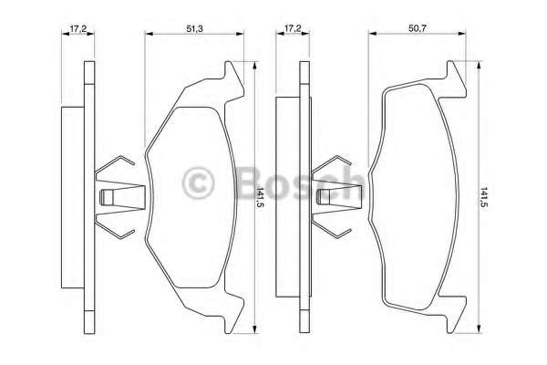 Комплект тормозных колодок, дисковый тормоз