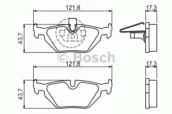 Колодки гальмівні (задні) BMW 3 (E36/E46) 90-06/Z4 (E85) 02-09/Rover 75 99-05/Saab 9-5 97-09