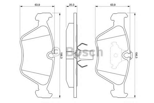 Колодки гальмівні (передні) BMW 5 (E39) 95-04 (Ate) M47/M51/M52/M54/M57