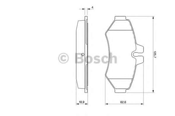 Колодки гальмівні (задні) MB Sprinter 208-316 96- (Bosch)