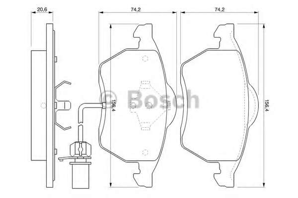 Колодки гальмівні (передні) Ford Galaxy 00-06/VW Sharan 95-10 (+датчики)