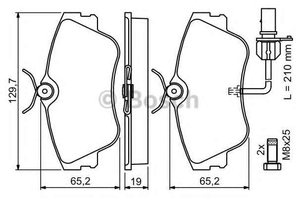 Колодки гальмівні (передні) VW T4 1.9-2.5TDI (Lucas) (з датчиком)