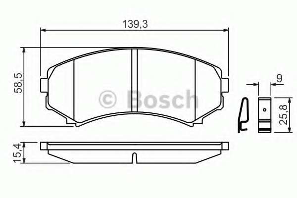 Колодки гальмівні (передні) Mitsubishi Grandis 04-11/Pajero II-IV 90-/Mazda E2000/2200 88-03