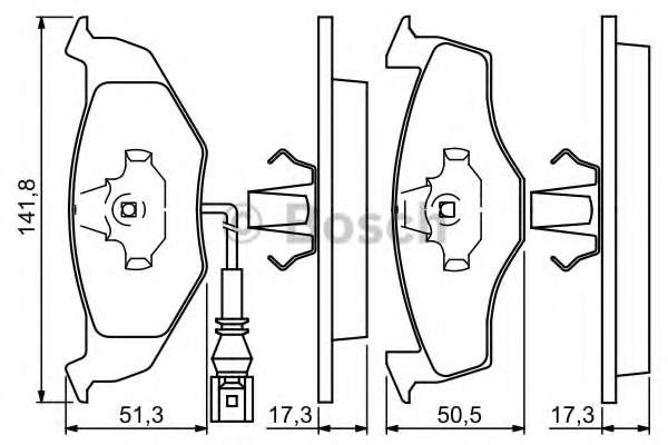 Колодки гальмівні (передні) Skoda Fabia 99-14/VW Polo IV 02-10 (+датчик)