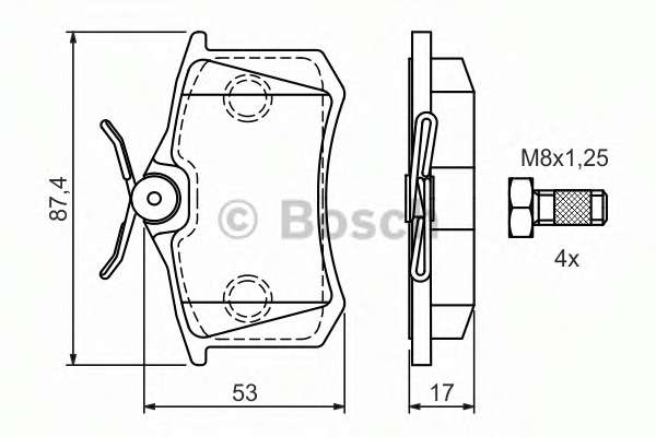 Колодки тормозные (задние) VW Passat B2 83-02/Peugeot 405 87-96/Renault Megane I 97-03 (Lucas)
