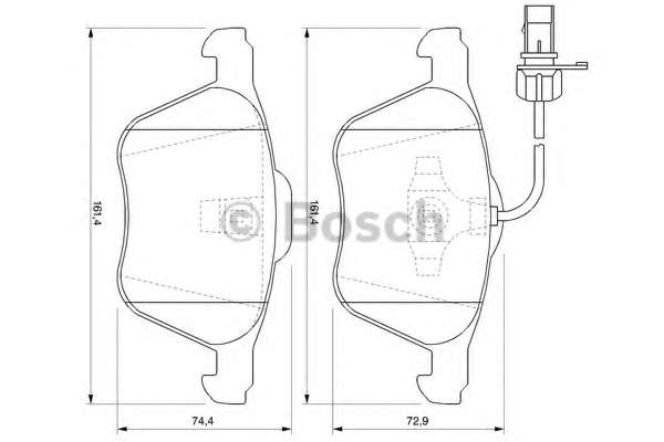 Колодки гальмівні (передні) Ford Galaxy 95-06/Seat Alhambra/VW Sharan 95-10/VW T4 90-03 (+датчики)