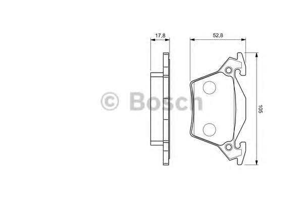 Колодки гальмівні (задні) MB Vito (W638) CDI 98- (Bosch)