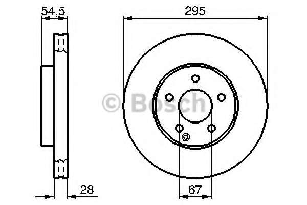 Диск гальмівний (передній) MB E-class (W211/S211) 02-09 (295x28) (з покриттям) (вентил.)