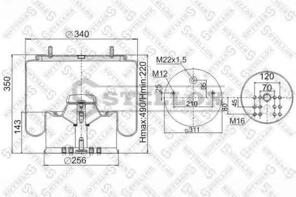 Кожух пневматической рессоры