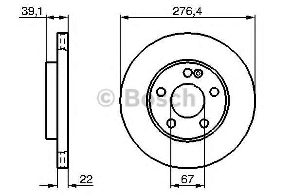 Диск гальмівний (передній) MB A-class (W169) /B-class (W245) 05-12 (276x22)
