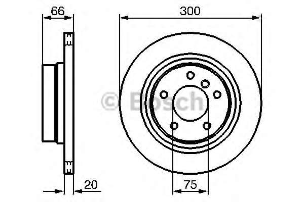 Диск тормозной (задний) BMW 1 (E81/E87)/3 (E90/E91/E92) 05-13 (300x20) 