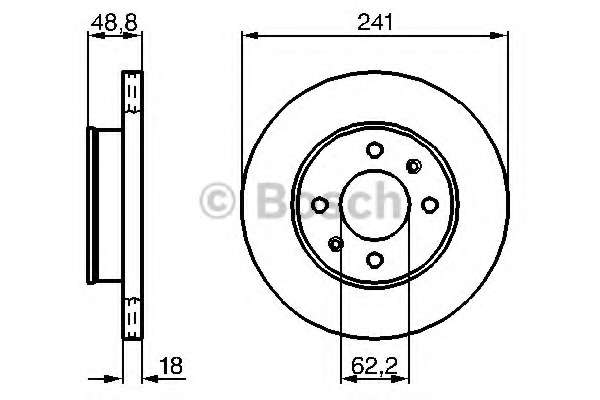 Диск гальмівний (передній) Hyundai i10/Kia Picanto 04- (241x18)