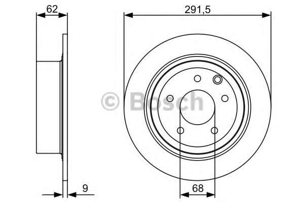 Диск тормозной (задний) Nissan Juke 10-19/Qashqai 06-13/Teana 03-13 (291.8x9) (полный)