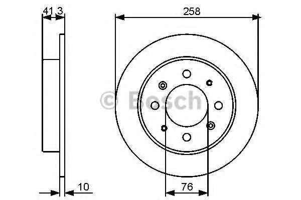 Диск тормозной (задний) Kia Cerato 1.5-2.0 04-09 (258x10)