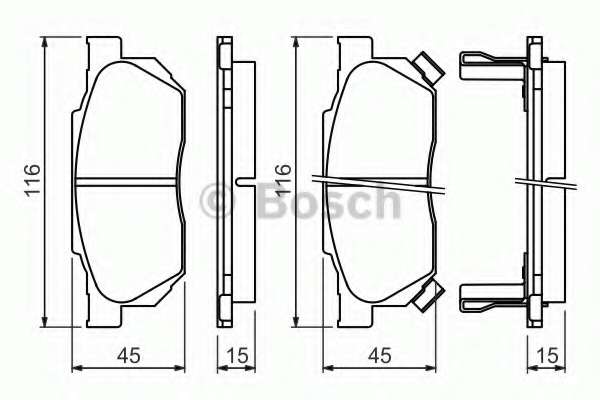 Колодки гальмівні (передні) Honda Civic IV/Jazz III/Prelude II 1.3-1.8 83-08