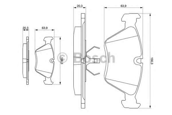Колодки гальмівні (передні) BMW 3 (E36/E46) 92-06/5 (E34) 87-96/7 (E32) 87-94/Z3 (E36) 97-03