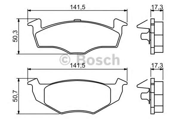 Колодки гальмівні (передні) Seat Arosa 97-04/Skoda Fabia 99-14/Roomster 07-15/VW Polo 94-09