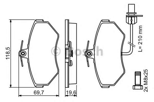 Колодки гальмівні (передні) Audi A4 94-08/Seat Exeo 08-13/VW Passat B5 96-00 (+датчики)