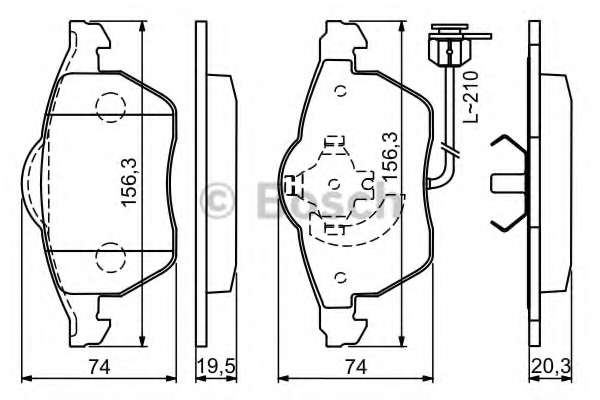 Колодки гальмівні (передні) Audi A4/A6/Skoda Superb/VW Passat 1.9TDI/2.5TDI 96-(з датчиками)(ATE)