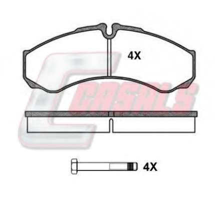 Комплект тормозных колодок, дисковый тормоз