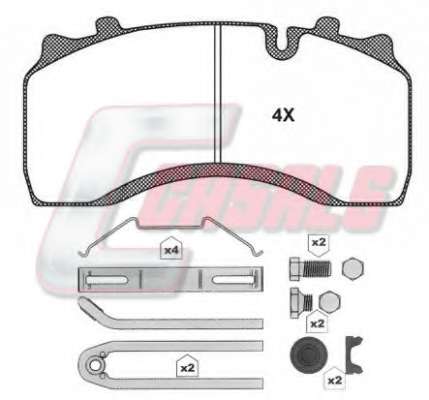 Комплект тормозных колодок, дисковый тормоз