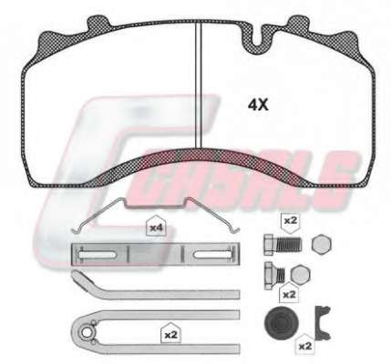 Комплект тормозных колодок, дисковый тормоз