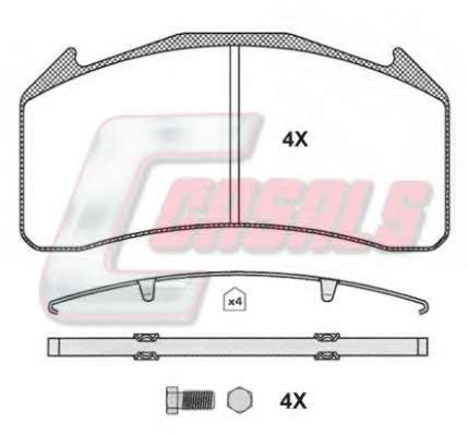 Комплект тормозных колодок, дисковый тормоз