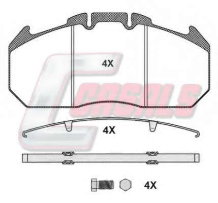 Комплект тормозных колодок, дисковый тормоз