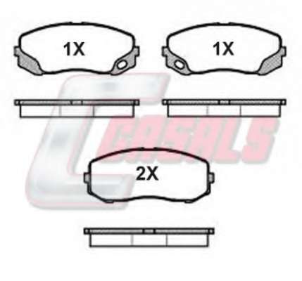 Комплект тормозных колодок, дисковый тормоз