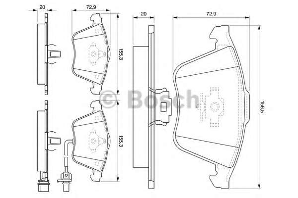 Колодки гальмівні (передні) Audi A3/Seat Leon/Skoda SuperB/VW Golf/Passat 03-15