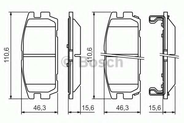Колодки гальмівні (задні) Hyundai Terracan 01-06