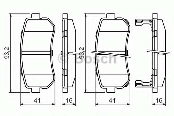 Комплект гальмівних колодок (задніх) Hyundai Accent/I20/I30/Ix35/Sonata/Kia Ceed/Rio/Sportage 1.2-3.3 05-