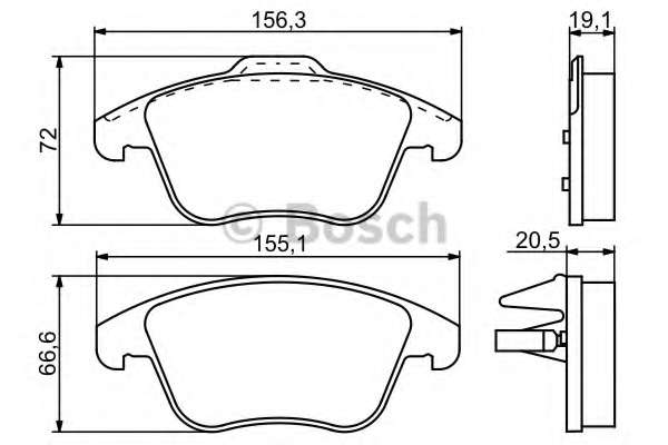 Колодки гальмівні (передні) Land Rover Freelander/Ford Mondeo IV 1.8-2.5 07-15 Замінено на 0986494246