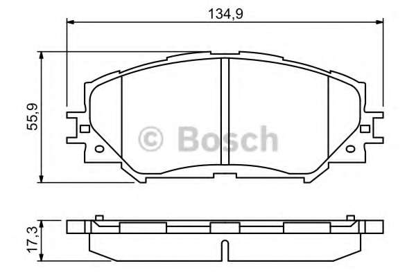 Колодки гальмівні (передні) Toyota Corolla 01-18/Auris 07-12/Rav4 III 05-/Yaris/Prius+ 12-