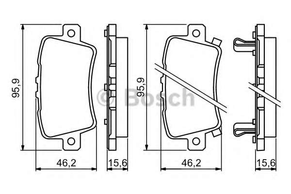 Колодки гальмівні (задні) Honda Civic 1.4-2.2 05-